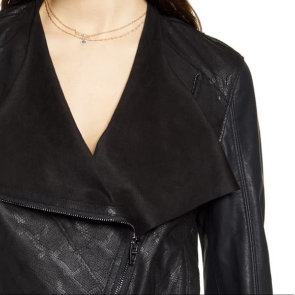 Blanknyc faux leather drape jacket venom NWT - Picture 6 of 11